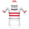 Set Fietsshirt + Korte Koersbroek 2023 Fenix-Deceuninck Oostenrijks Kampioenschap Rood Wit